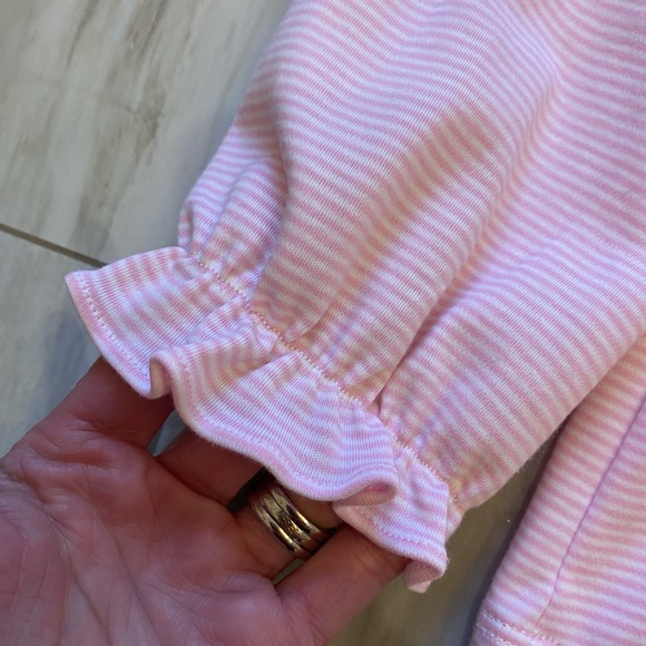 NWT Velani Long Sleeve Pink & White Striped Smocked Long Sleeve T-Shirt, size 6X - Picture 5 of 7